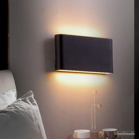 Oprawa elewacyjna LED Flow 2x6w 4000K czarna Oprawa elewacyjna LED Flow 2x6w 4000K czarna