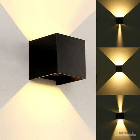 Oprawa elewacyjna LED Kreon 2*3w kwadrat 4000K cz Oprawa elewacyjna LED Kreon 2*3w kwadrat 4000K cz