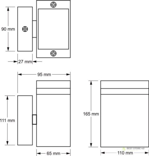 Oprawa elewacyjna Litek 1x GU10 czarny Oprawa elewacyjna Litek 1x GU10 czarny