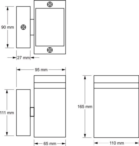 Oprawa elewacyjna Litek 1x GU10 szara