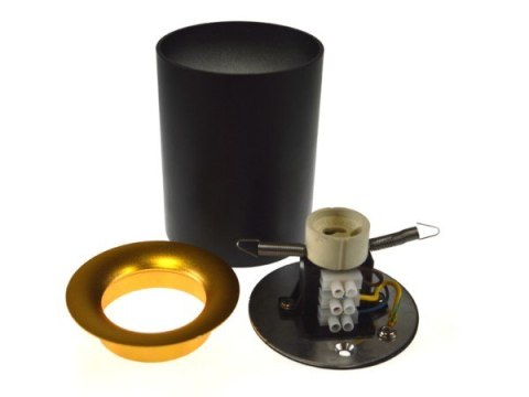 Oprawa sufitowa Cyro Gold+Black stała okrągła alum