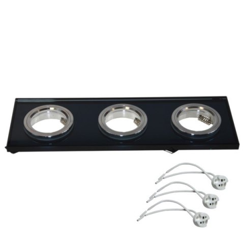 Oprawa sufitowa Denzel Black potrójna