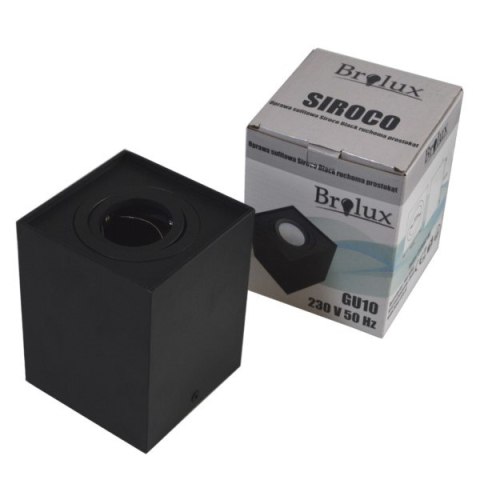 Oprawa sufitowa Siroco Black ruchoma prostokąt alu