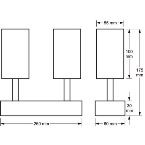 Lampa spotlight Fargo 2xGU10 biała
