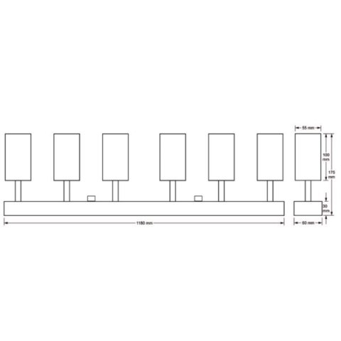 Lampa spotlight Fargo 6xGU10 biała