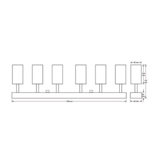 Lampa spotlight Fargo 6xGU10 czarna