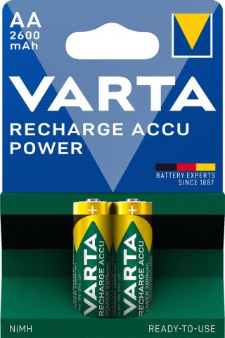 AKUMULATORY VARTA R6 2600 mAh RECHARGE ACCU POWER 2szt