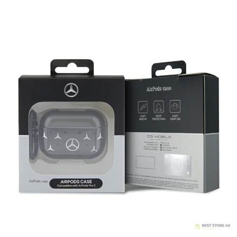 Mercedes Large Star Pattern - Etui AirPods Pro 2 (czarny) Mercedes Large Star Pattern - Etui AirPods Pro 2 (czarny)