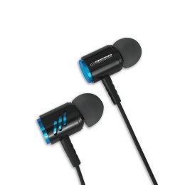 EH207KB Esperanza słuchawki douszne metalowe z mikrofonem eh207 czarno-niebieskie