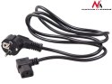Kabel zasilający Maclean, kątowy, 3 pin, wtyk EU, 3m, MCTV-803
