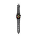 Karl Lagerfeld Saffiano Monogram - Pasek do Apple Watch 38/40/41 mm (srebrny)