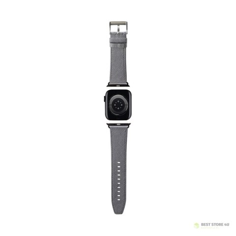 Karl Lagerfeld Saffiano Monogram - Pasek do Apple Watch 38/40/41 mm (srebrny) Karl Lagerfeld Saffiano Monogram - Pasek do Apple Watch 38/40/41 mm (srebrny)