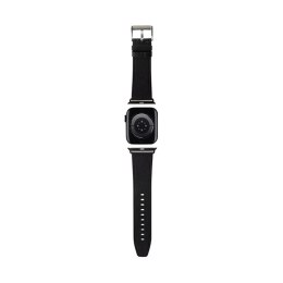 Karl Lagerfeld Saffiano Monogram - Pasek do Apple Watch 42/44/45/49 mm (czarny)