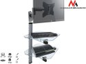 Uchwyt do monitora dotykowego Maclean, wolnostojący z podstawą, VESA 75x75/100x100, 17"-32", max 10kg, MC-895