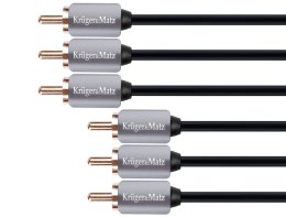 Kabel 3RCA-3RCA component 3.0m Kruger&Matz