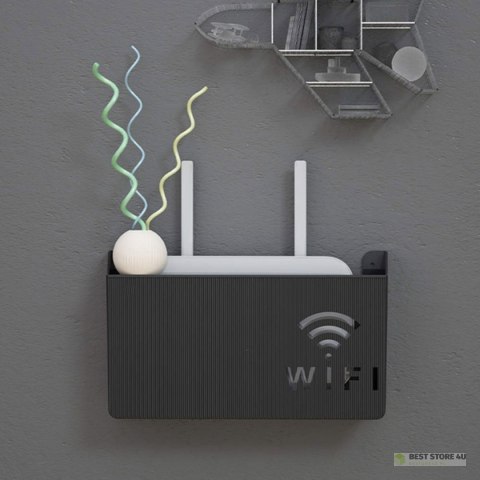 AG986A Uchwyt półka na router wifi czarny AG986A Uchwyt półka na router wifi czarny