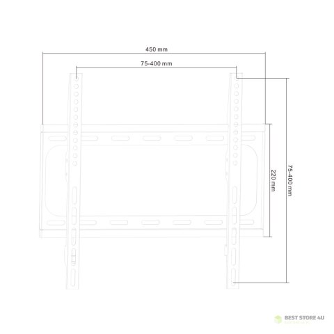 Uchwyt naścienny uniwersalny do LED TV (26-55") LP34-44F Uchwyt naścienny uniwersalny do LED TV (26-55") LP34-44F