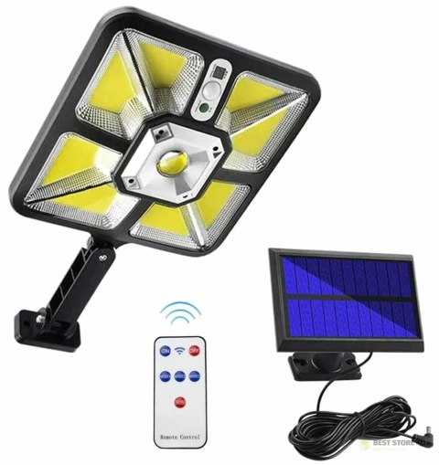 ZD97 Lampa solarna led 600w czujnik ruchu zmierzchu pilot