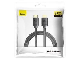 BASEUS Kabel HDMI 1m High Definition Series, 8K 60Hz, 3D, HDR, 48Gbps (CAKGQ-J01) Czarny
