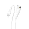 Borofone - USB-A na Lightning kabel 2 m (bílý)