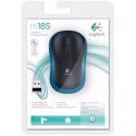 Logitech Mouse M185 Wireless, niebieski/czarny
