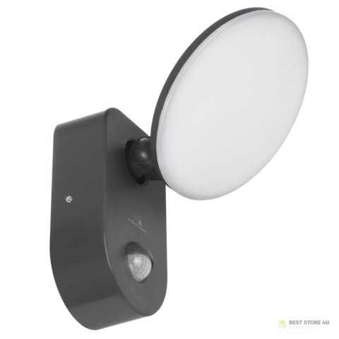 Lampa LED z czujnikiem PIR Maclean, ścienna, z czujnikiem PIR, PC+ALU, 15W, 1100lm, IP65, Neutral White 4000K, szara, MCE367 Lampa LED z czujnikiem PIR Maclean, ścienna, z czujnikiem PIR, PC+ALU, 15W, 1100lm, IP65, Neutral White 4000K, szara, MCE367