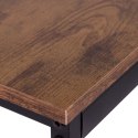 Zestaw komplet mebli stolik 2 krzesła metal MDF postarzane drewno