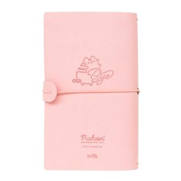 Pusheen - Skórzany notatnik podróżny B6 (Różowy)