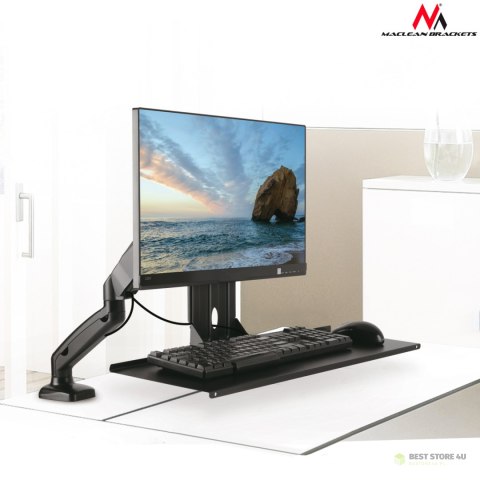 Uchwyt na klawiaturę Maclean, dodatek do uchwytów monitora, VESA 75x75, 100x100, MC-756 Uchwyt na klawiaturę Maclean, dodatek do uchwytów monitora, VESA 75x75, 100x100, MC-756