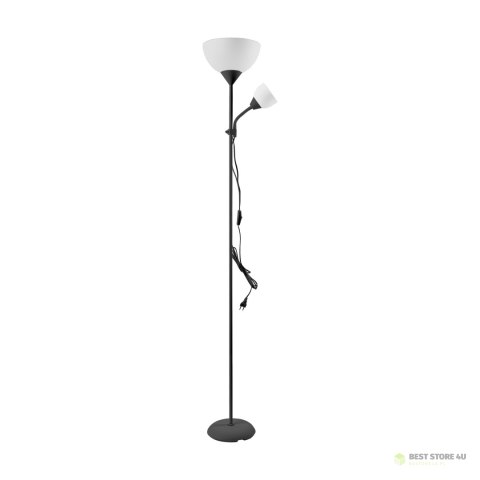 Lampa stojąca podłogowa URLAR, 175 cm, max 25W E27, max 25W E14, czarna