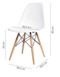 Krzesła do jadalni komplet 4szt nowoczesne białe