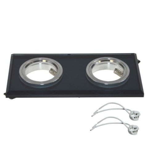 Oprawa sufitowa Worta Black podwójna