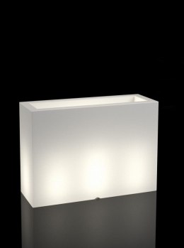 Designerska donica MONUMO LUNGO GRANDE biała z oświetleniem