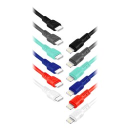 EXC Mobile kabel USB-C - Lightning WHIPPY, 2M, 3A, szybkie ładowanie, kolor mix