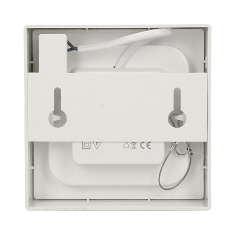 LETI LED 9W, oprawa downlight, natynkowa, kwadratowa, 530lm, 3000K, biała, wbudowany zasilacz LED