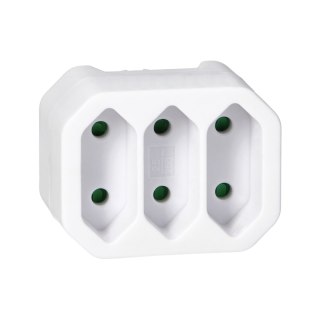Rozgałęźnik 3x2P EURO biały 20 sztuk