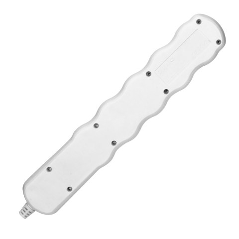 Rozgałęźnik z wyłącznikiem 5x2P+Z, biały