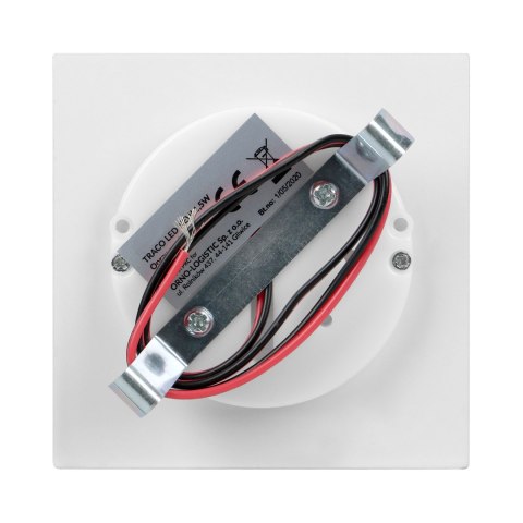 TRACO LED 1,5W, oprawa schodowa podtynkowa, 12VDC, 30lm, 3000K, biały, innowacyjny sposób montażu