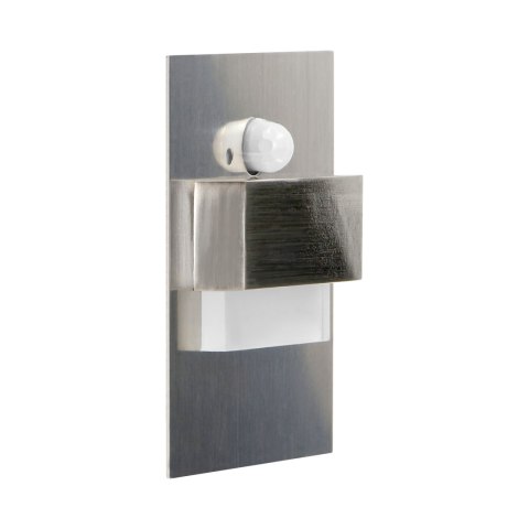 TRACO LED 1,5W, oprawa schodowa podtynkowa, 12VDC, 30lm, 4000K, satyna, czujnik ruchu i zmierzchu