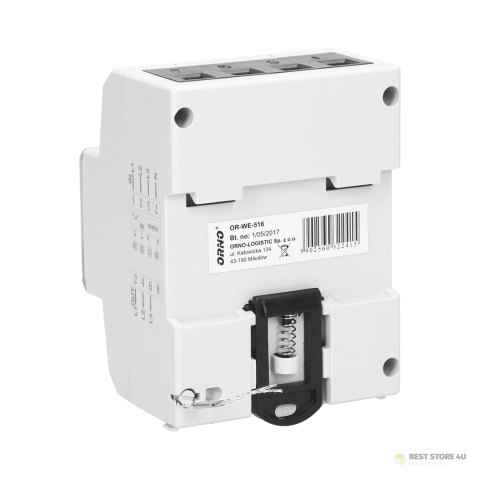 3-fazowy licznik energii elektrycznej, 80A, port RS-485, MID, 3 moduły, DIN TH-35mm 3-fazowy licznik energii elektrycznej, 80A, port RS-485, MID, 3 moduły, DIN TH-35mm