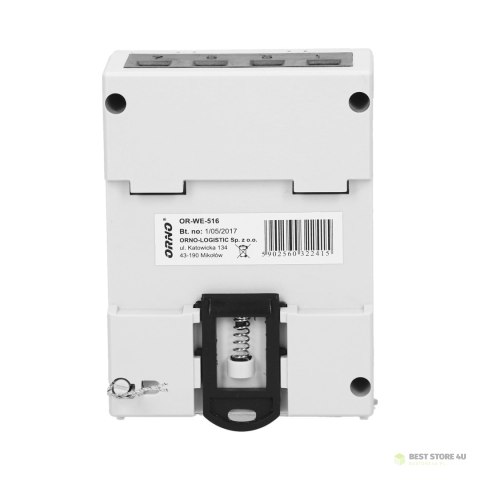 3-fazowy licznik energii elektrycznej, 80A, port RS-485, MID, 3 moduły, DIN TH-35mm 3-fazowy licznik energii elektrycznej, 80A, port RS-485, MID, 3 moduły, DIN TH-35mm
