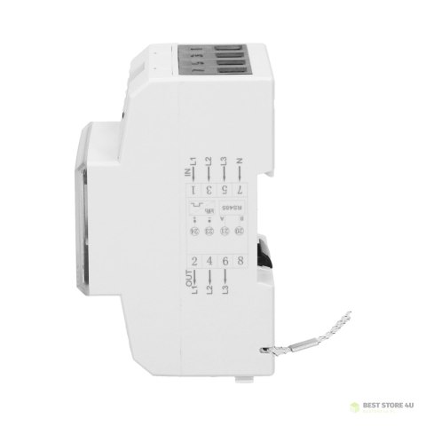 3-fazowy licznik energii elektrycznej, 80A, port RS-485, MID, 3 moduły, DIN TH-35mm 3-fazowy licznik energii elektrycznej, 80A, port RS-485, MID, 3 moduły, DIN TH-35mm