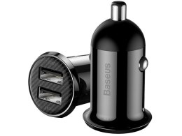 BASEUS Ładowarka samochodowa Baseus Grain Pro 2x USB 4.8A (CCALLP-01) czarna