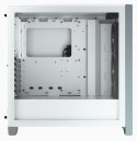 Corsair Tempered Glass Mid-Tower ATX Case iCUE 4000X RGB Side window, Mid-Tower, White, Power supply included No, Steel, Temper