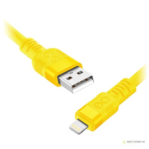 Kabel USB-A - Lightning eXc WHIPPY Pro, 0.9M, 29W, szybkie ładowanie, kolor mix neonowy