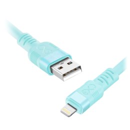 Kabel USB-A - Lightning eXc WHIPPY Pro, 2M, 12W, szybkie ładowanie, kolor mix pastelowy