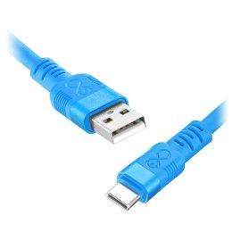 Kabel USB-A - USB-C eXc WHIPPY Pro, 0.9M, 60W, szybkie ładowanie, kolor mix pastelowy