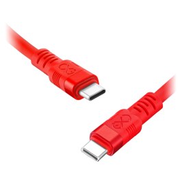 Kabel USB-C - USB-C eXc WHIPPY Pro, 0.9M, 100W, szybkie ładowanie, kolor mix neonowy