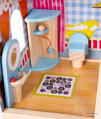 Domek drewniany dla lalek - willa D11252 Domek drewniany dla lalek - willa D11252