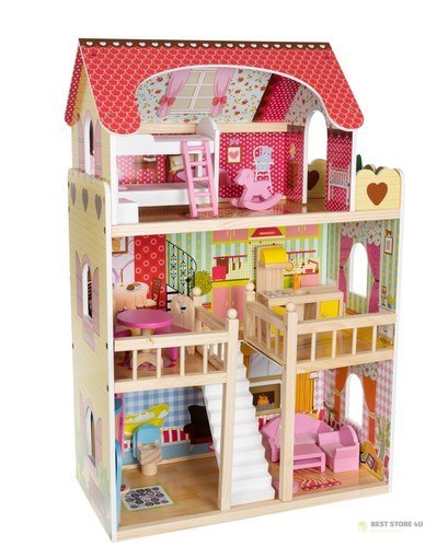 Domek drewniany dla lalek - willa D11252 Domek drewniany dla lalek - willa D11252